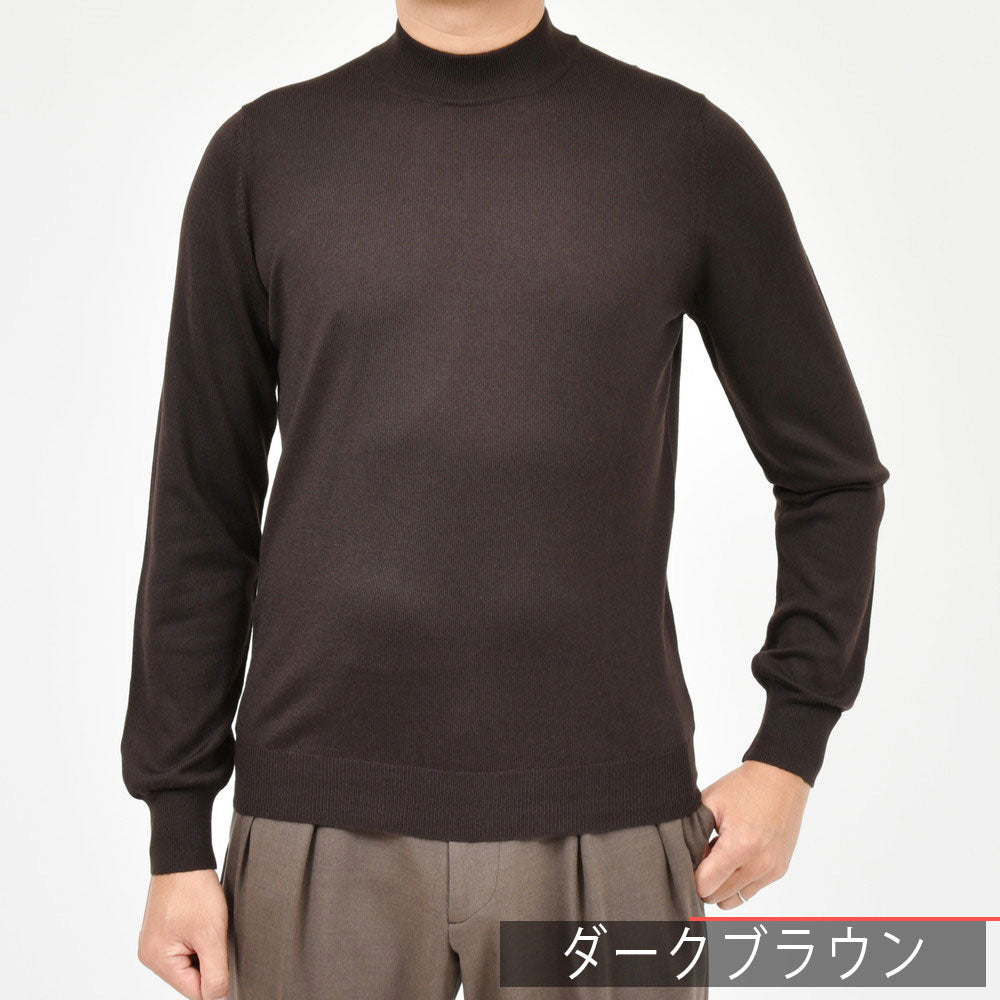 GRAN SASSO（グランサッソ） 12ゲージウールモックネックニット 55108/14290