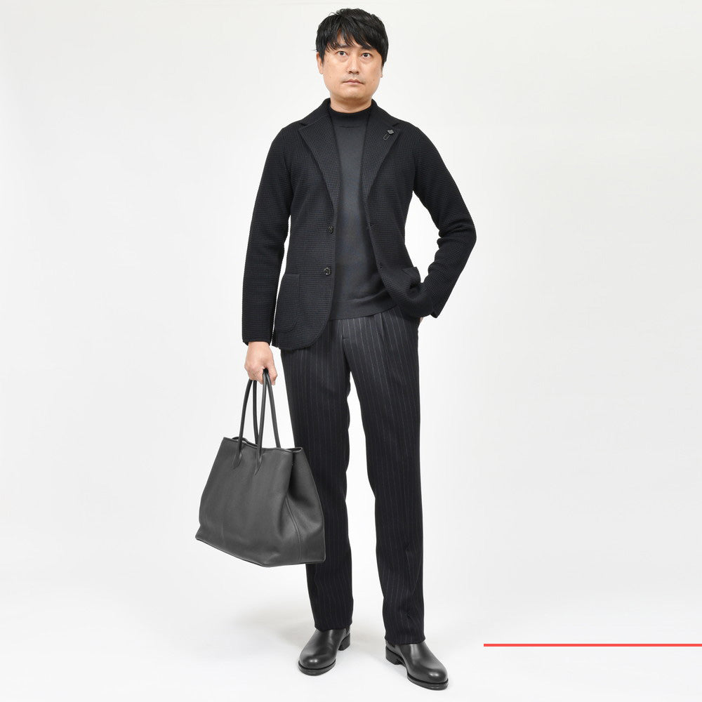 LARDINI（ラルディーニ） ウールタックリブニットジャケット JALJM56/IV63001