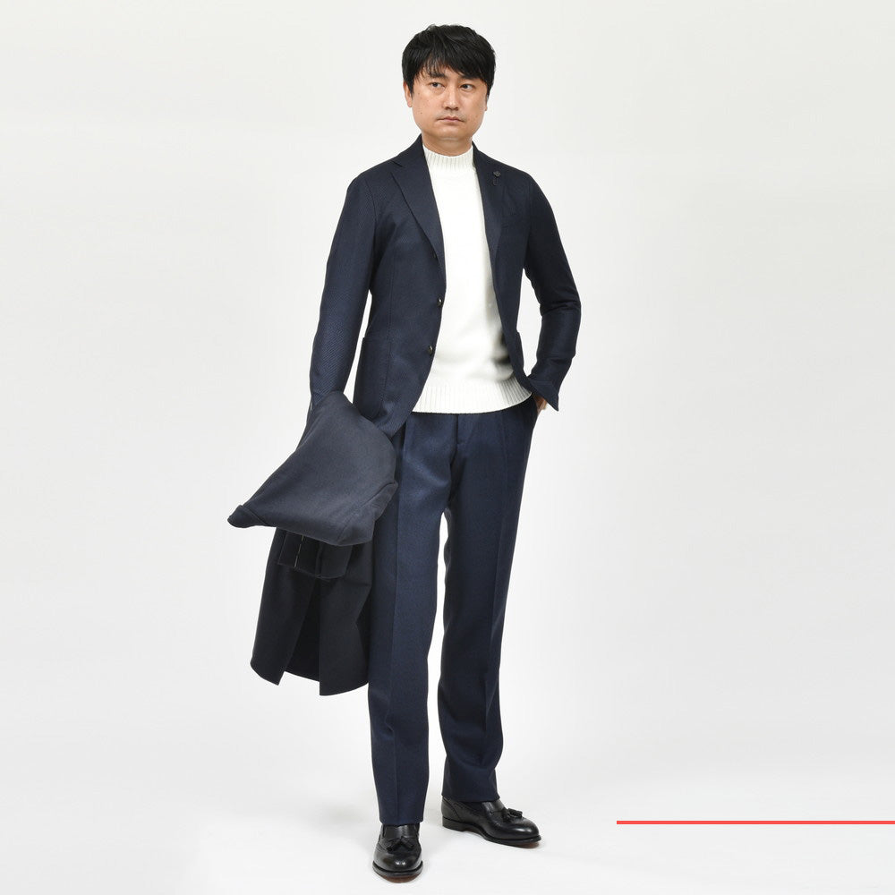 LARDINI（ラルディーニ） ADVANCEアドヴァンス カシミアシルクライトホップサック3Bジャケット JA6000AQ23/IVSF63523