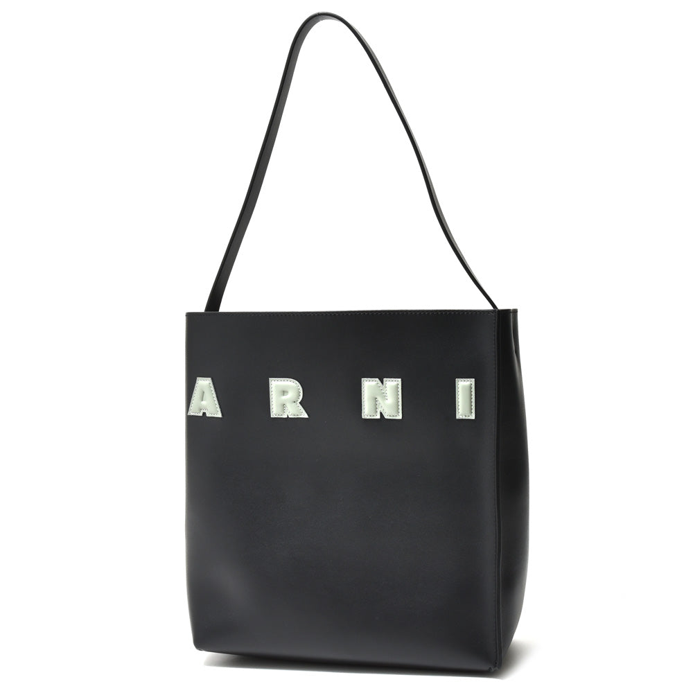 MARNI（マルニ） Museo スムースカーフレザーホーボーバッグ SHMP0111U0 P6483