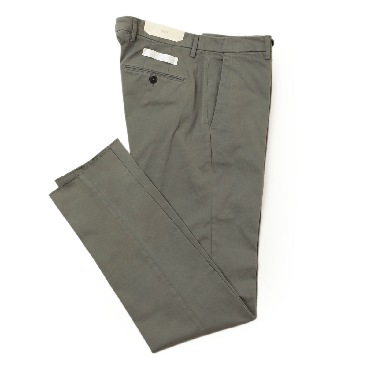 ブリリア 1949 / ノープリーツ コットン ストレッチ スラックス パンツ / SLIM FIT / ERCOLANO / 424008 / チャコールグレー