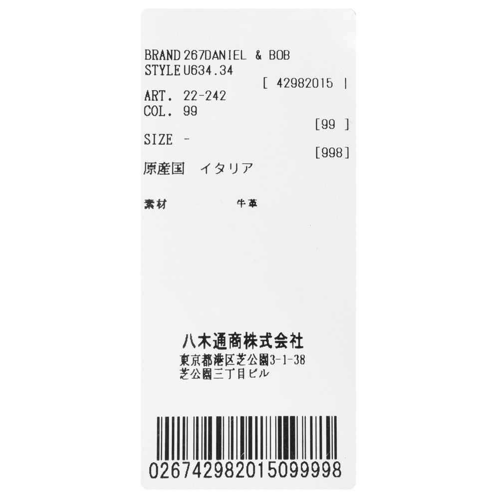 Daniel&Bob（ダニエルアンドボブ） JOSHUA34ジョシュア34 シュリンクレザー2WAYショルダーバッグ U634.34