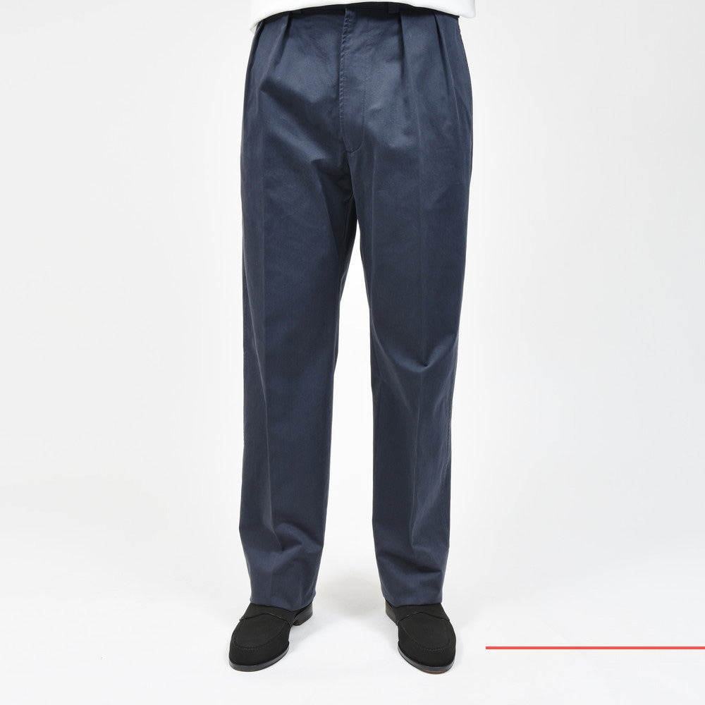 ORBIUM（オルビウム） WORKDRESS TROUSERSワークドレストラウザーズ ガーメントダイコットンギャバジン2プリーツテーパードパンツ 100