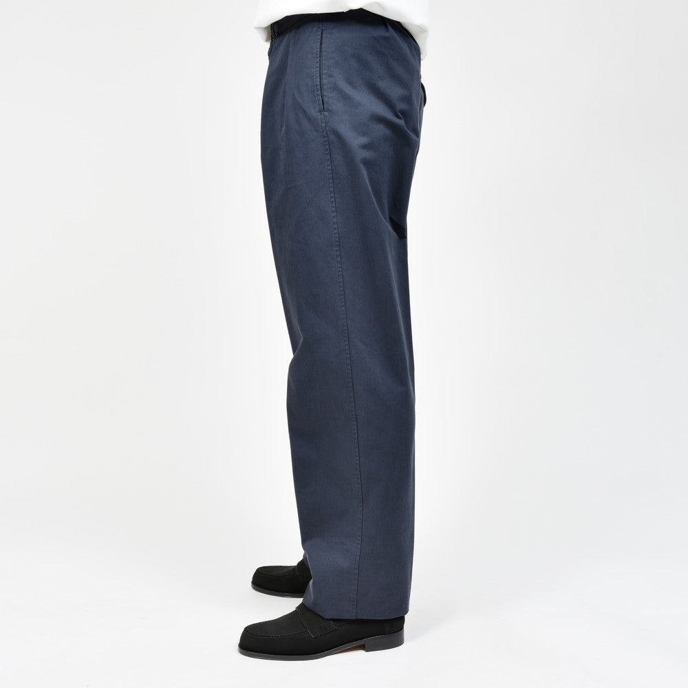 ORBIUM（オルビウム） WORKDRESS TROUSERSワークドレストラウザーズ ガーメントダイコットンギャバジン2プリーツテーパードパンツ 100