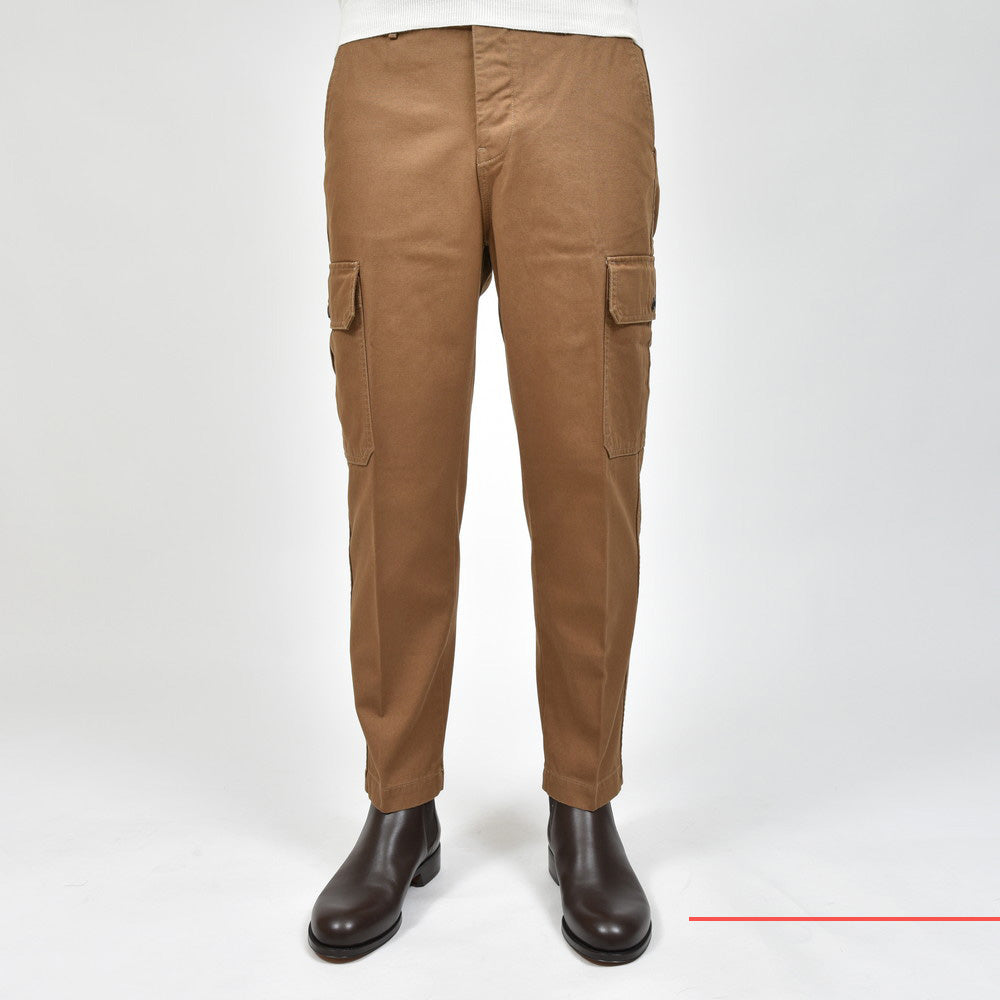 INCOTEX SLACKS（インコテックス スラックス） REGULAR FIT ウォッシュドトリコチノシャーリングクロップドカーゴパンツ 10S196-20212/21501