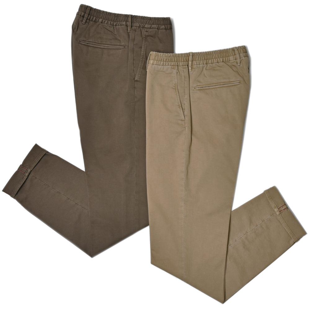 INCOTEX SLACKS（インコテックス スラックス） SLIM FIT ガーメントダイコットンストレッチサテンシャーリングテーパードパンツ 13S166-4697A/21553