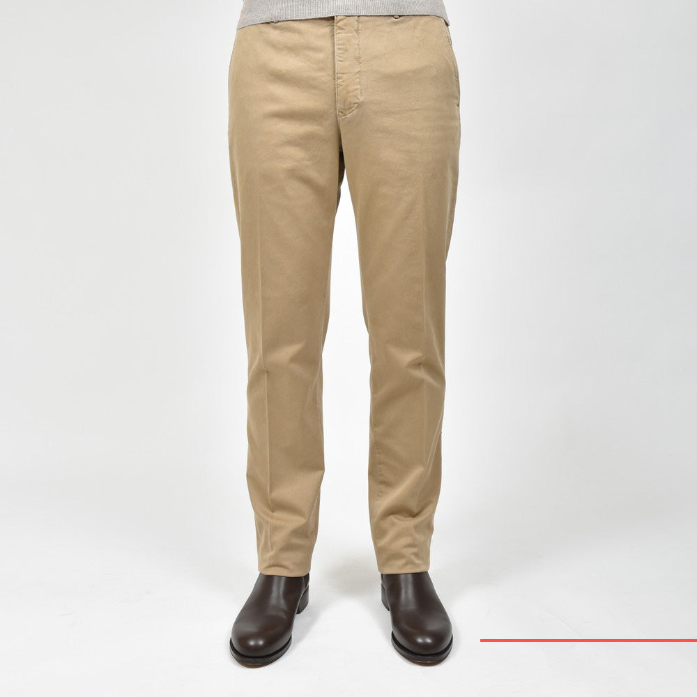 INCOTEX SLACKS（インコテックス スラックス） SLIM FIT ガーメントダイコットンストレッチサテンシャーリングテーパードパンツ 13S166-4697A/21553