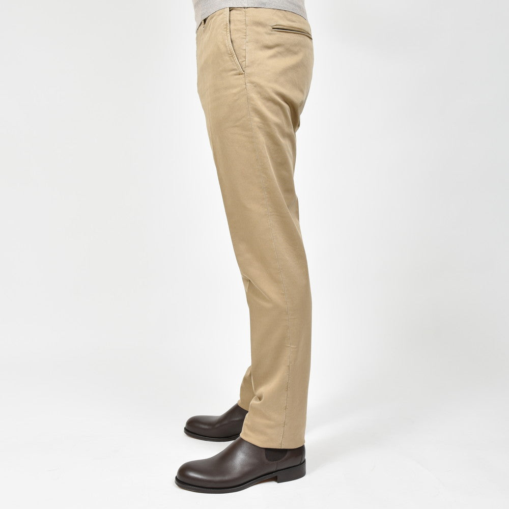 INCOTEX SLACKS（インコテックス スラックス） SLIM FIT ガーメントダイコットンストレッチサテンシャーリングテーパードパンツ 13S166-4697A/21553