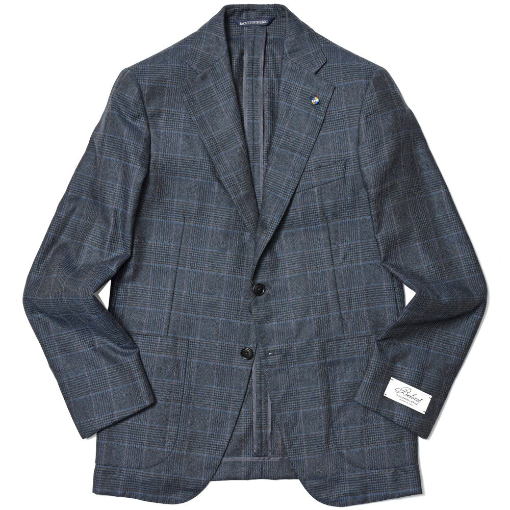 Belvest（ベルベスト） カシミアライトツィードタータンチェック3Bジャケット JACKET IN THE BOX G10307-22222/GJ