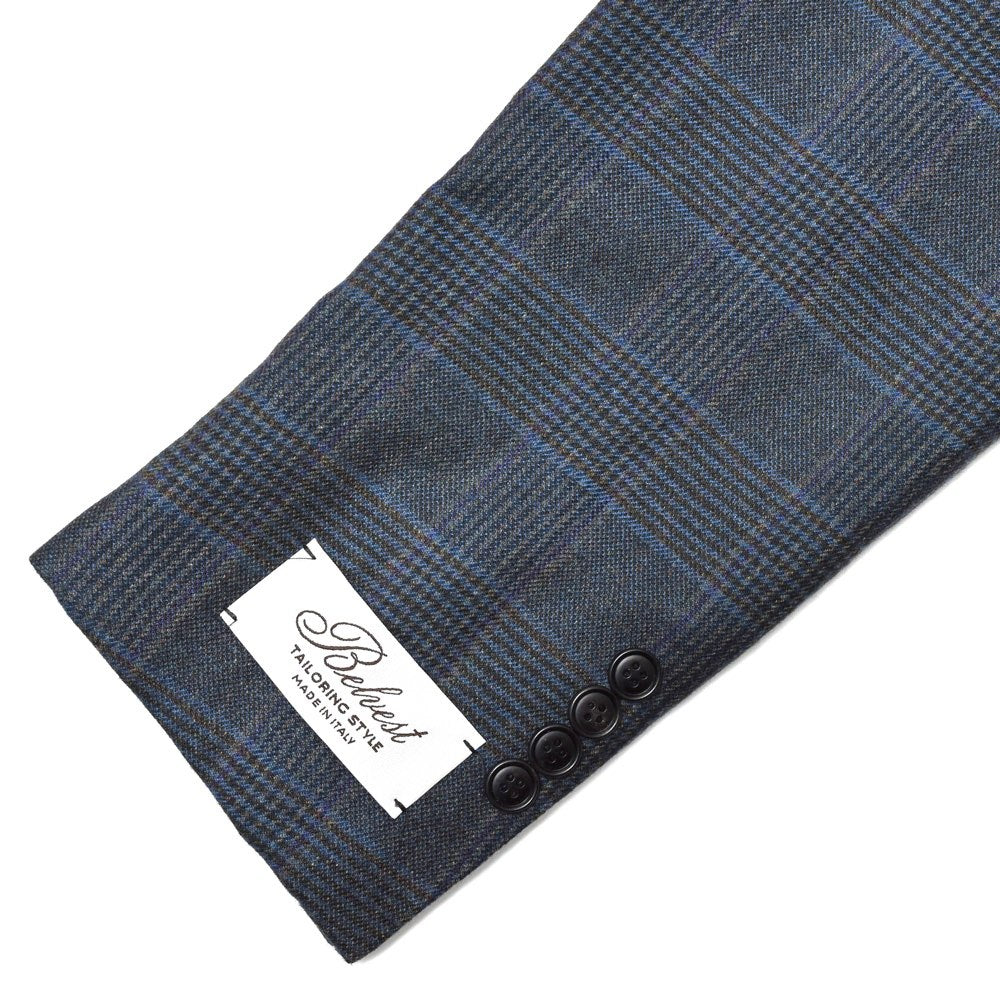 Belvest（ベルベスト） カシミアライトツィードタータンチェック3Bジャケット JACKET IN THE BOX G10307-22222/GJ