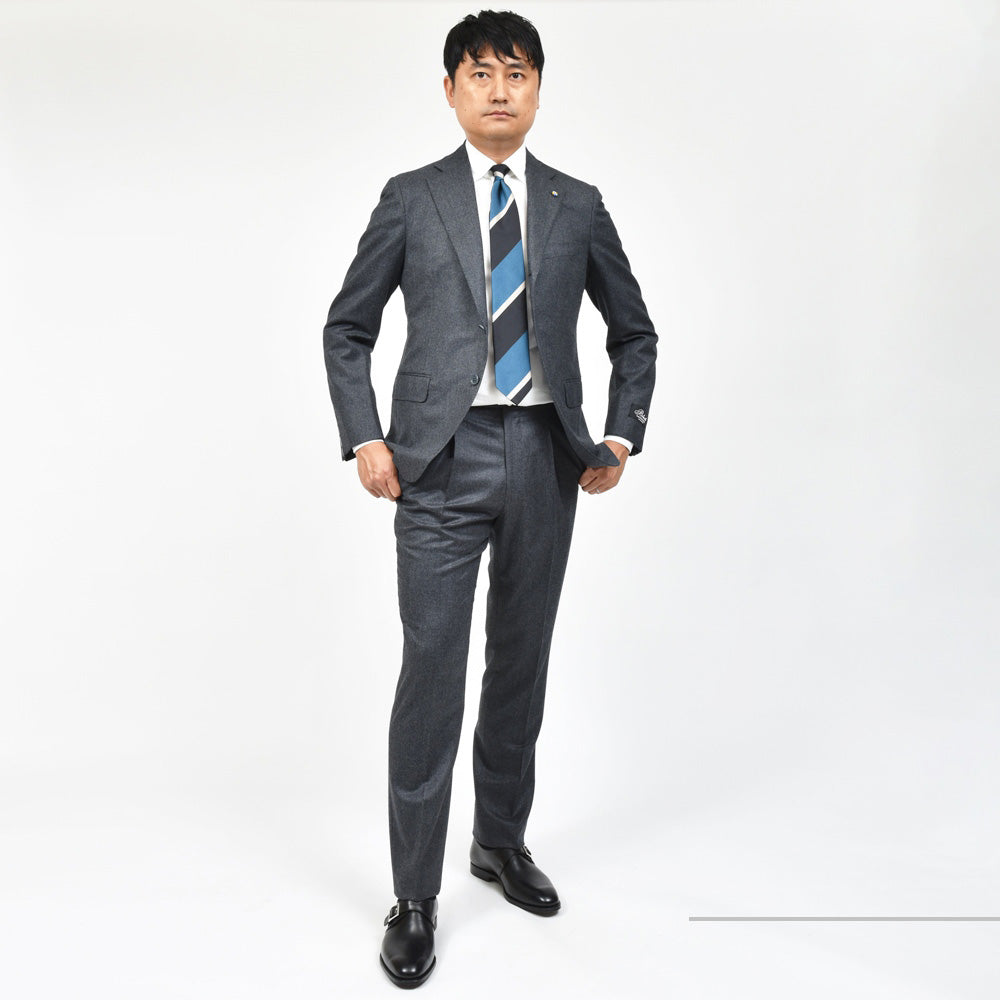 Belvest（ベルベスト） SUPER120'sウールサキソニー3B1プリーツスーツ A305S-467/GJ