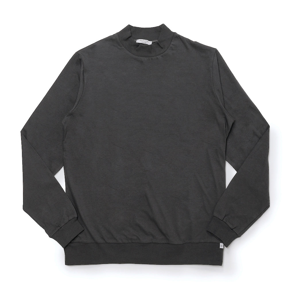 アンティーチポ / スムースコットン モックネック ロングスリーブ Tシャツ/FIANO LUNGO/smooth