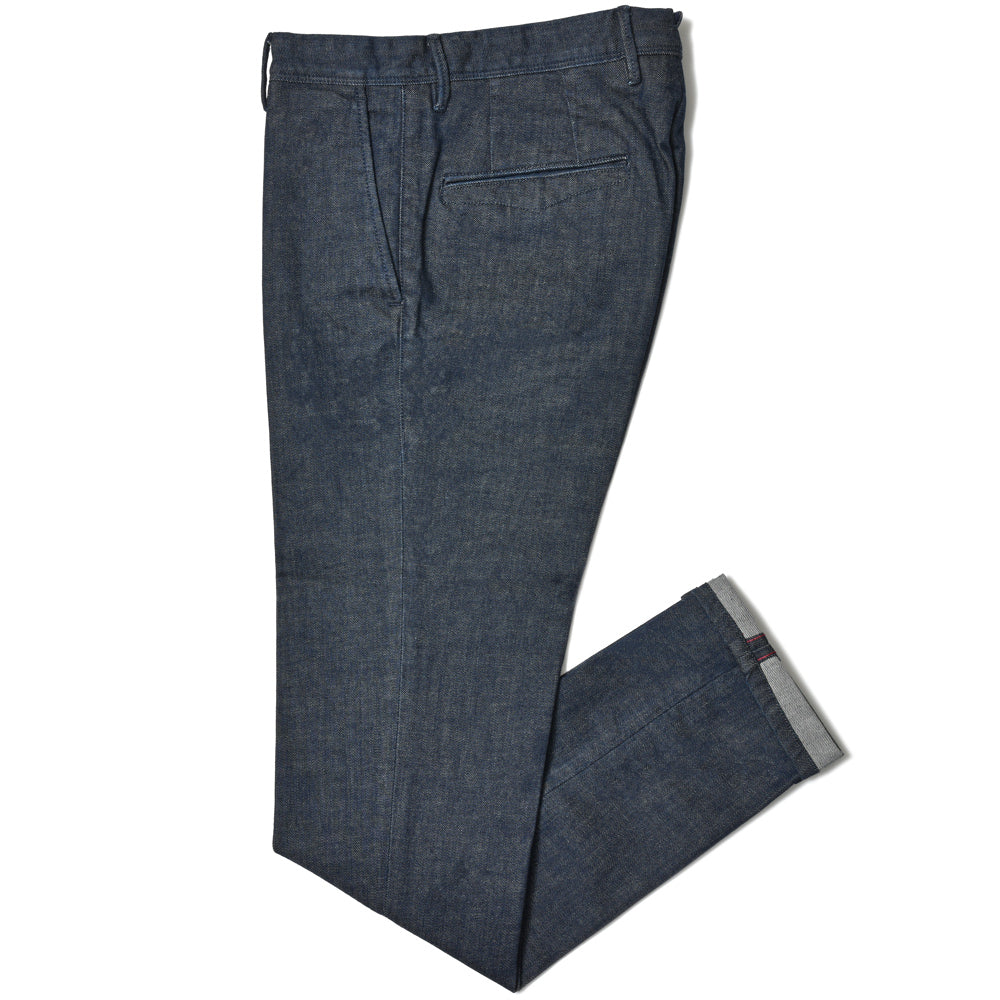INCOTEX SLACKS（インコテックス スラックス） SLIM FIT ウォッシュドストレッチコットンデニムテーパードパンツ 18S100-40592/21560