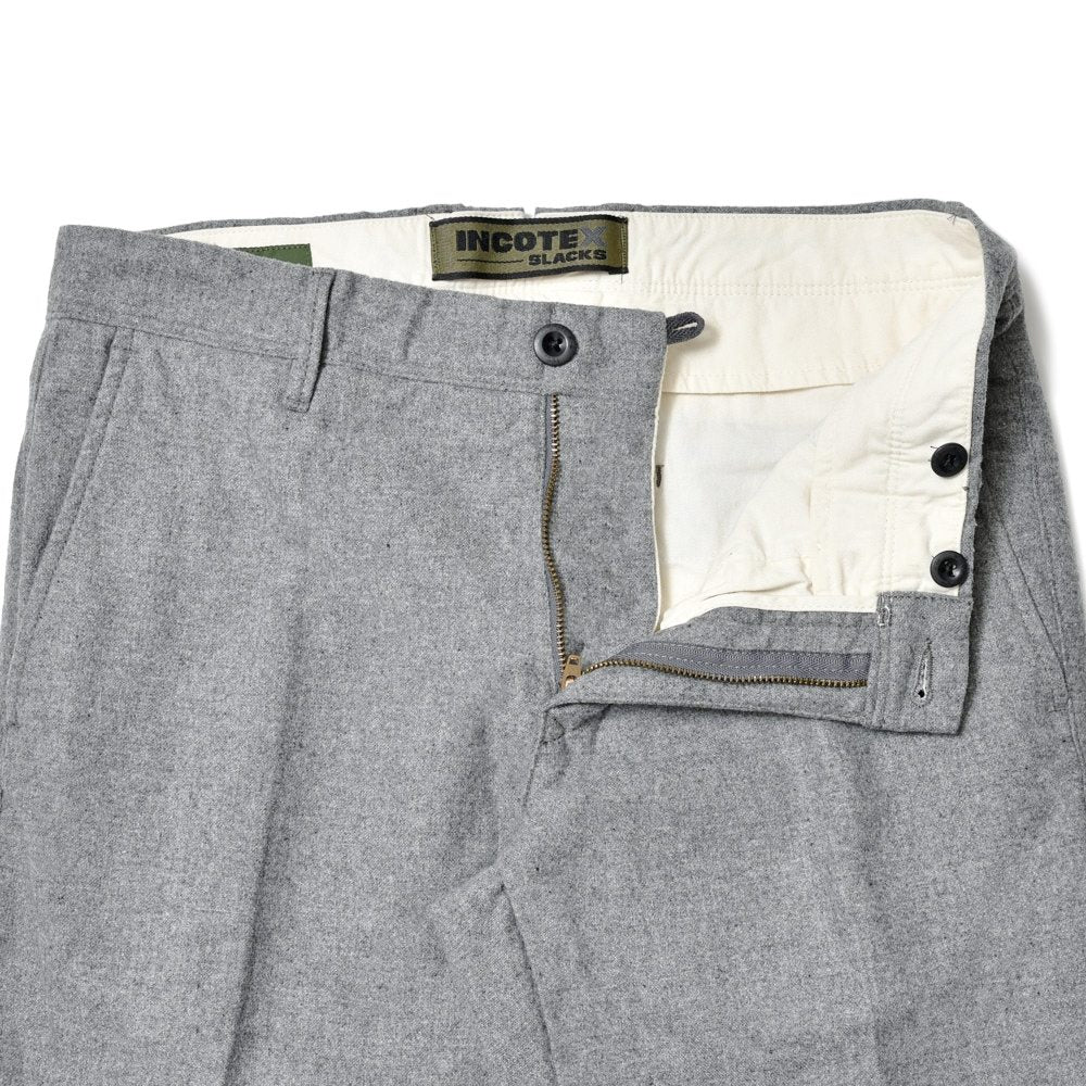 INCOTEX SLACKS（インコテックス スラックス） SLIM FIT ウォッシュドストレッチウールフランネルテーパードパンツ 18S100-4575A/21648