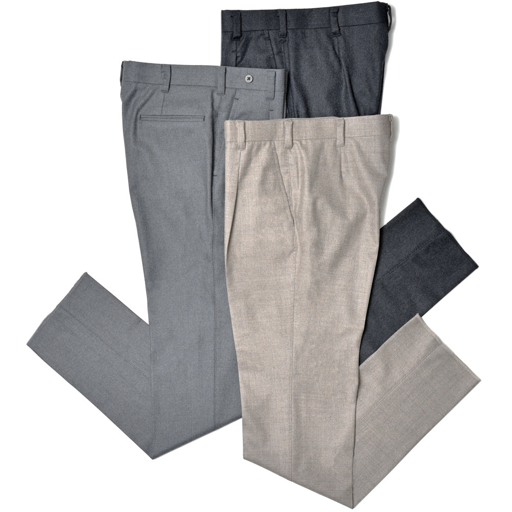IGARASHI TROUSERS（五十嵐トラウザーズ） ストレッチウールサキソニー1プリーツスリムテーパードパンツ IGT/1OUTP/08500000134