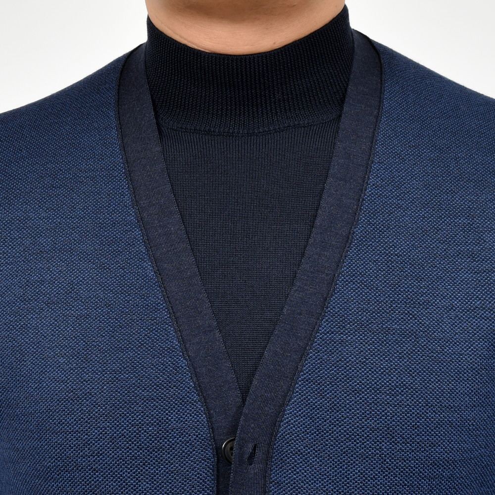ZANONE（ザノーネ） ハイゲージストレッチウールニットカーディガン CARDIGAN/SLIM FIT/810116/ZN225/25604