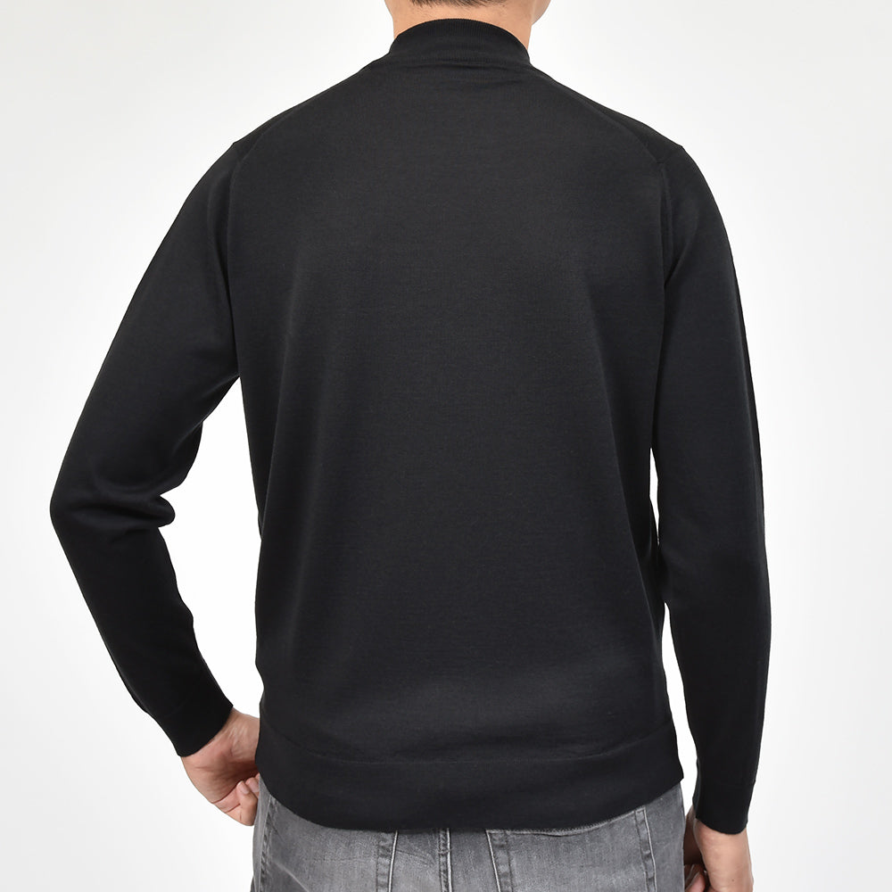JOHN SMEDLEY ジョンスメドレー KILDAY エクストラファインメリノウール 30ゲージ モックネック ニット MODERN FIT