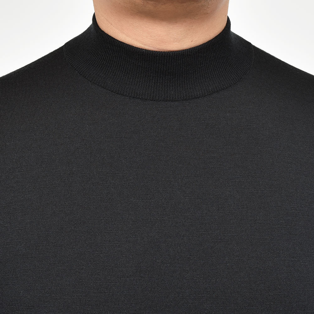 JOHN SMEDLEY ジョンスメドレー KILDAY エクストラファインメリノウール 30ゲージ モックネック ニット MODERN FIT