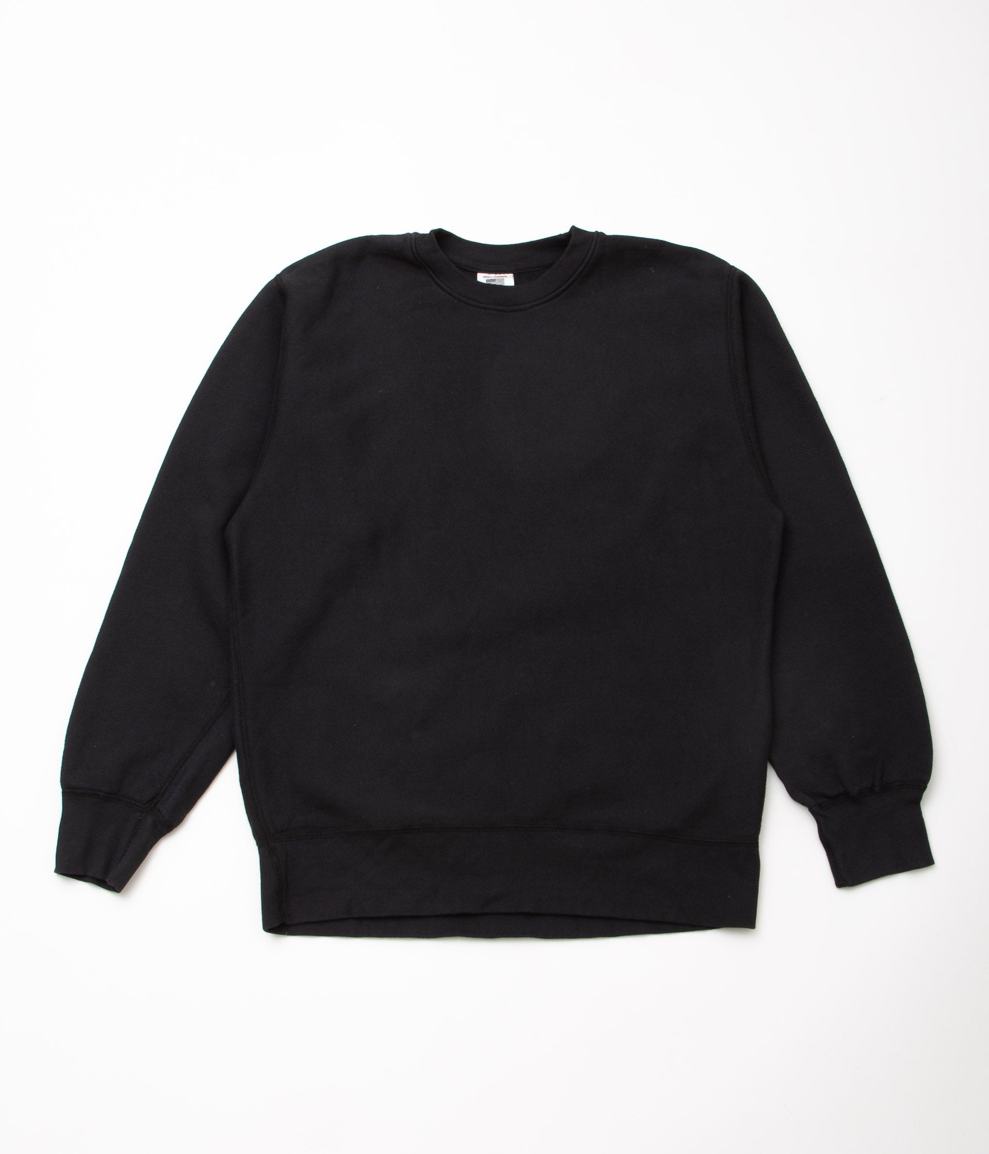 ソフトグッズ / 9OZ FLEECE CREW NECK SWEAT (VINTAGE BLACK)
