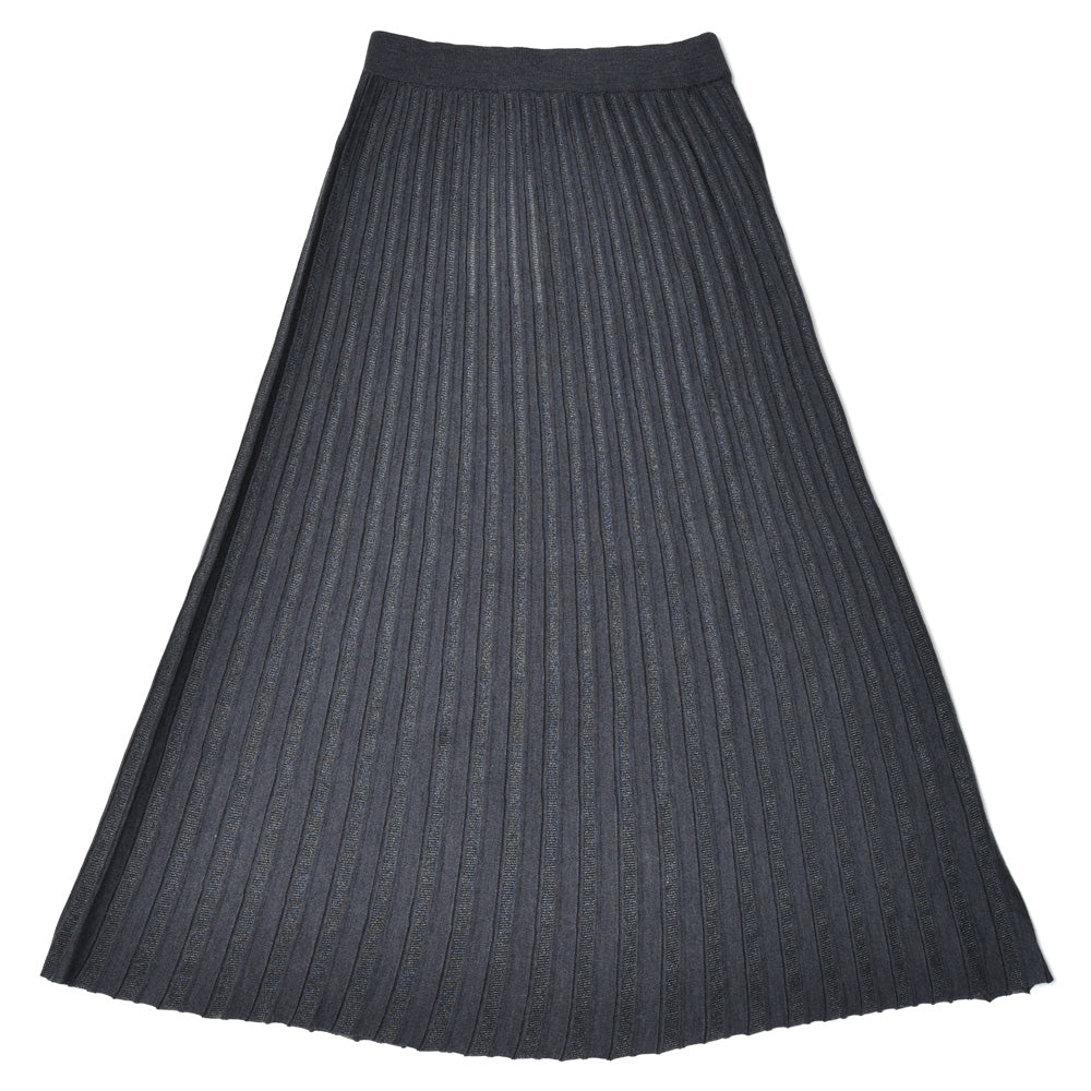 roberto collina(ロベルト コリーナ)<BR>A04065 ウールポリエステルプリーツニットミディスカート