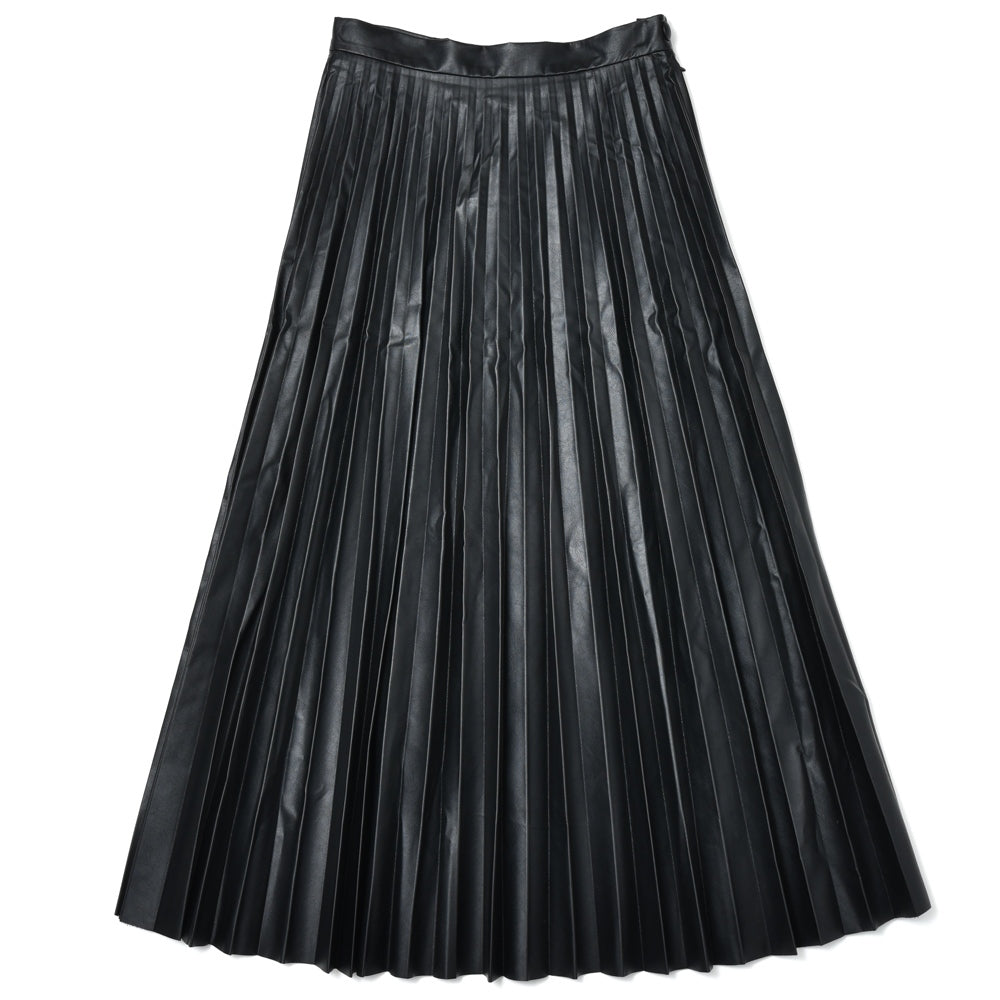 MM6 MAISON MARGIELA(エムエム6 メゾン マルジェラ)<BR>SS52MA0195 エコレザープリーツミディスカート
