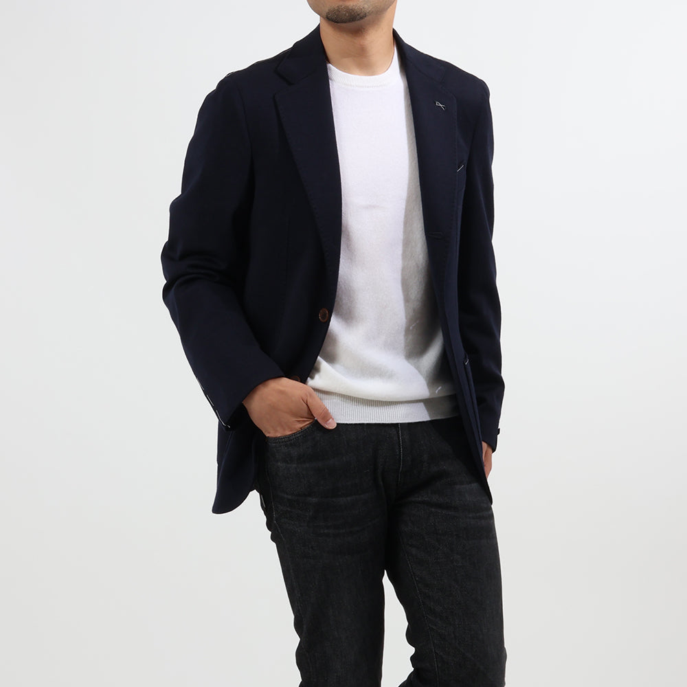ガボ / ウールジャージー 3つボタン ジャケット(Loro Piana Fabric)/T24280/ネイビー
