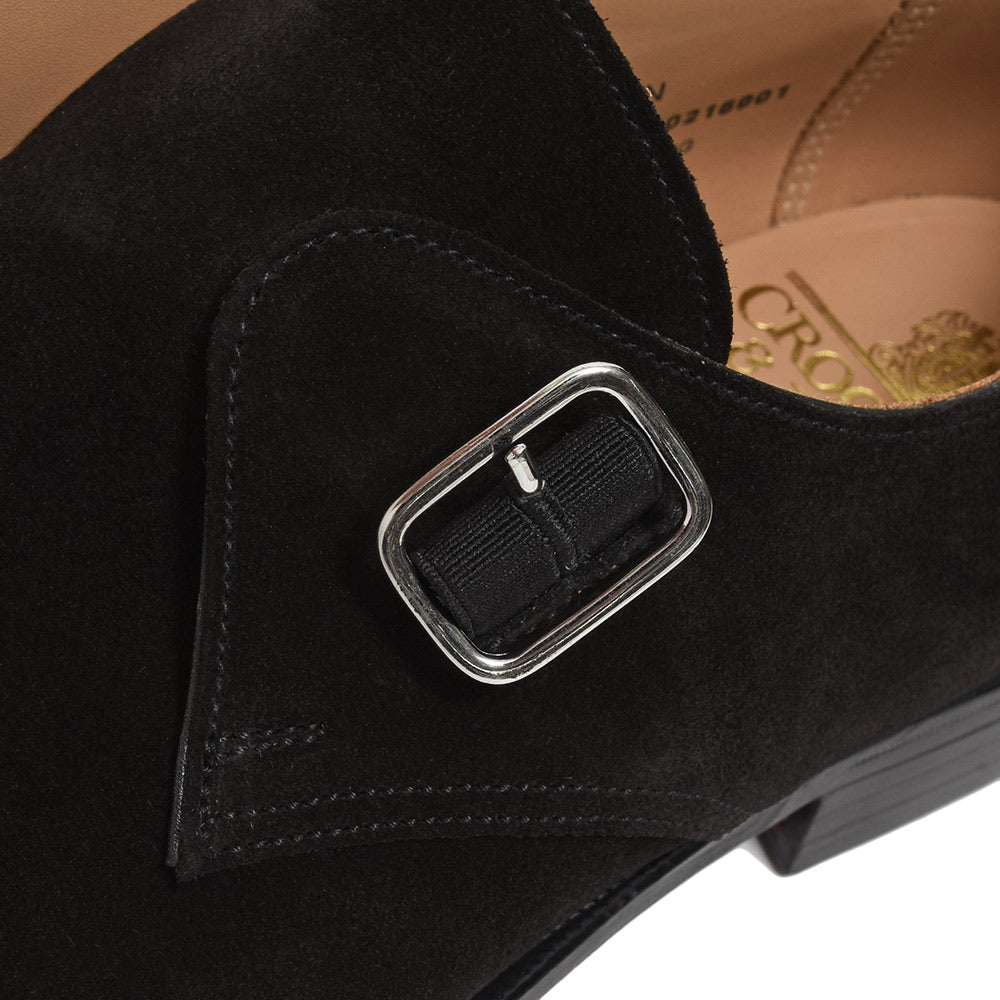 Crockett＆Jones クロケットアンドジョーンズ COMPTON コンプトン カーフスエード モンクストラップ シューズ