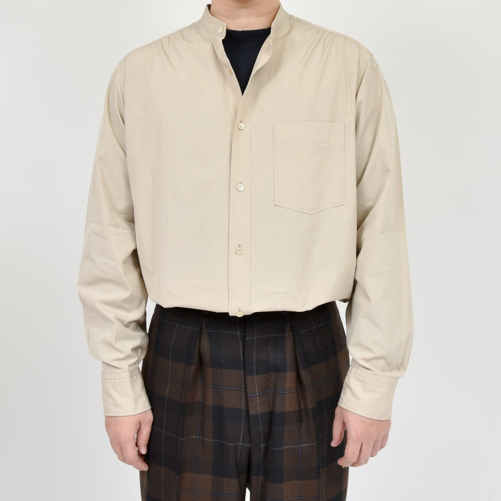 garoh（ガロウ） garoh shirts02 コットンブロードバンドカラーシャツ