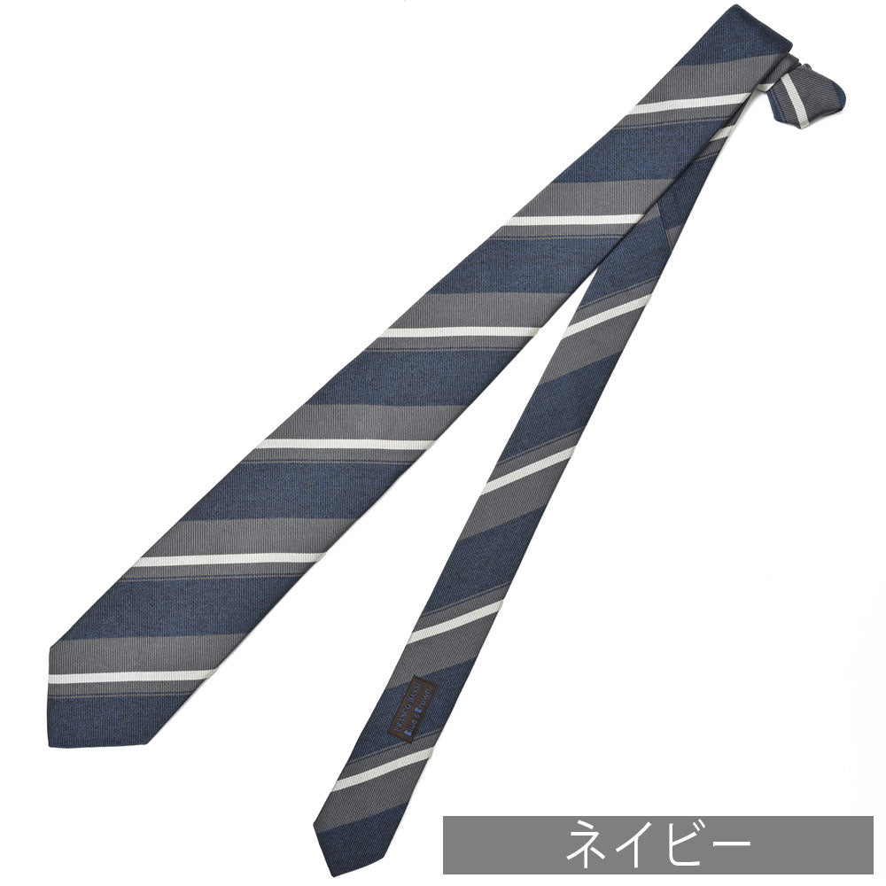 FRANCO BASSI（フランコ バッシ） シルクレップシックシンストライプタイ U24I-K09