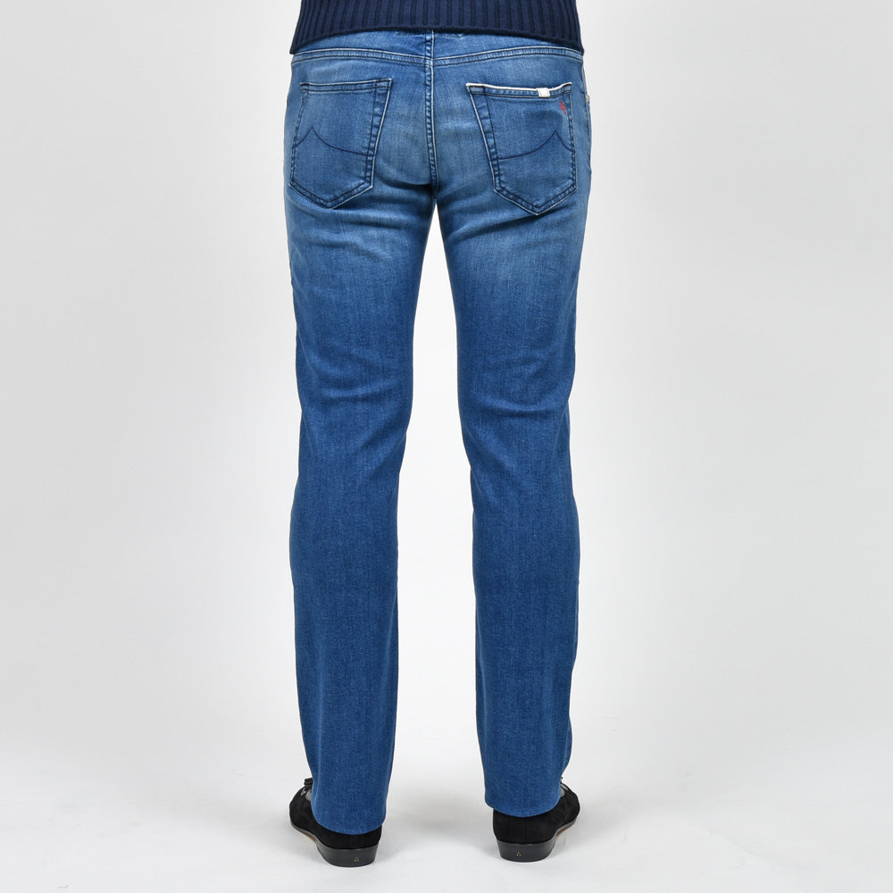 JACOB COHEN（ヤコブコーエン） NICKニック LIMITED EDITION ヴィンテージウォッシュテーパードフィットストレッチセルビッジデニム 226-22277