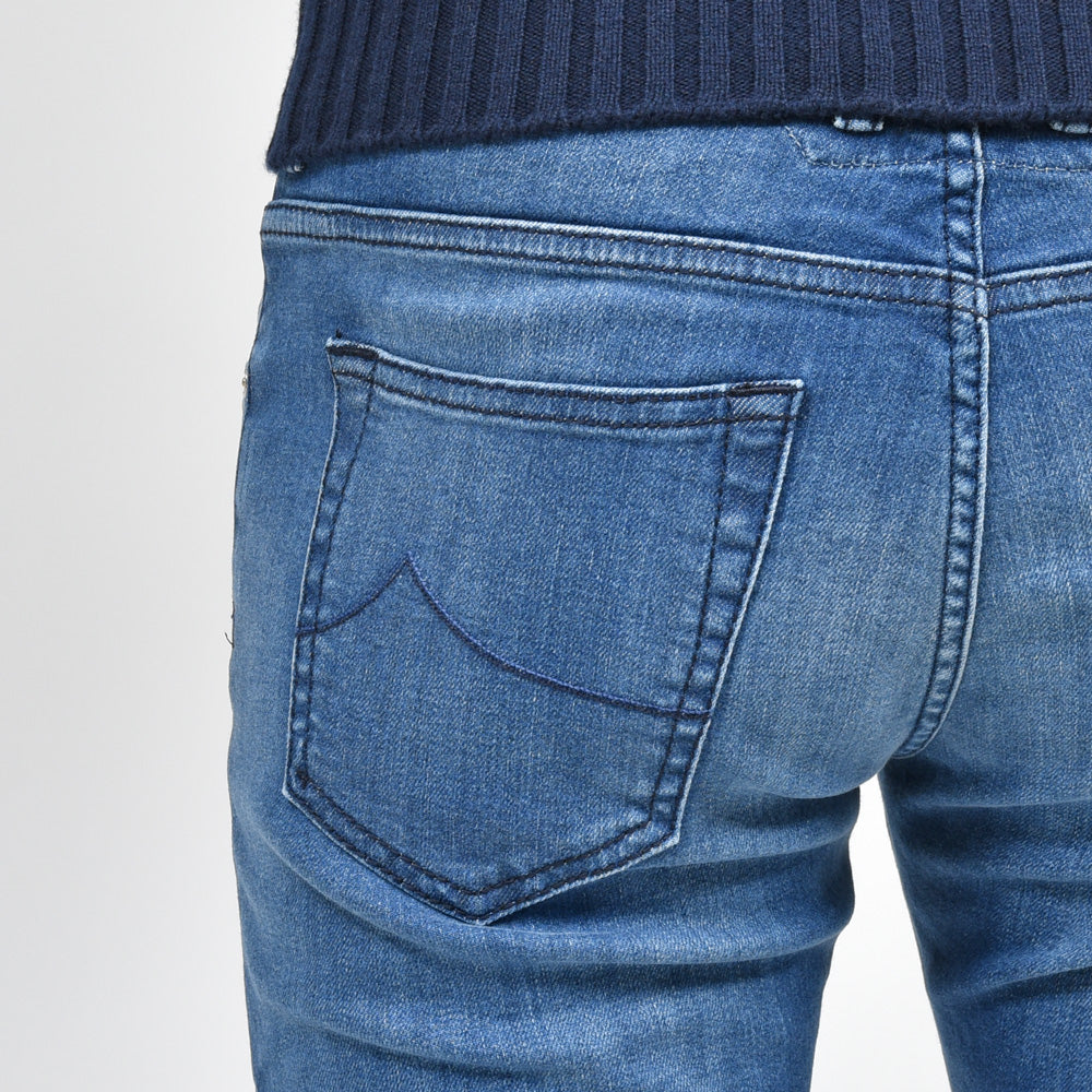 JACOB COHEN（ヤコブコーエン） NICKニック LIMITED EDITION ヴィンテージウォッシュテーパードフィットストレッチセルビッジデニム 226-22277