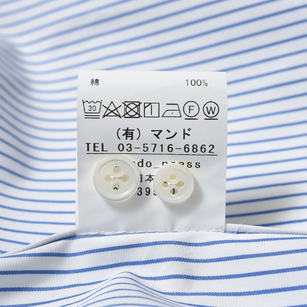 garoh ガロウ garoh shirts02 コットン ブロード バンドカラーシャツ