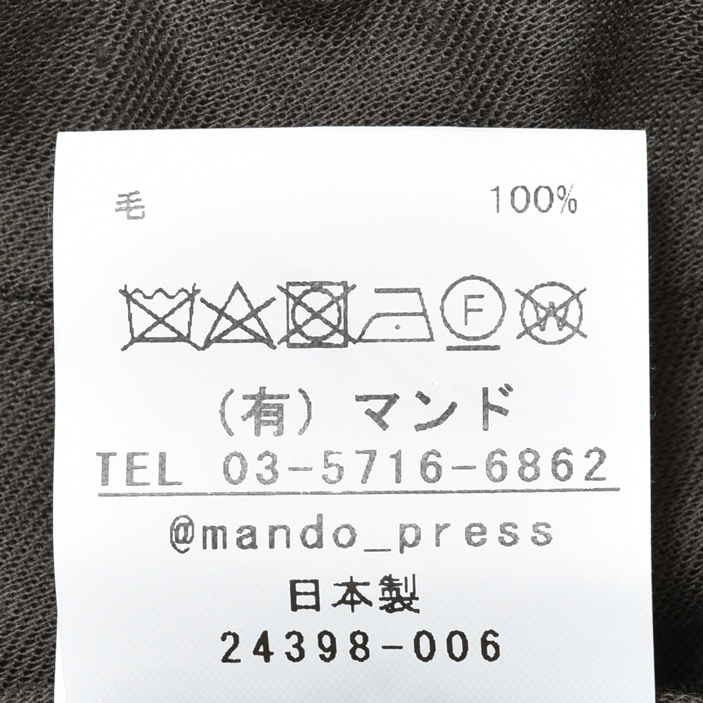 mando（マンド） ウールキャバリーツイルカーゴパンツ 24398-006
