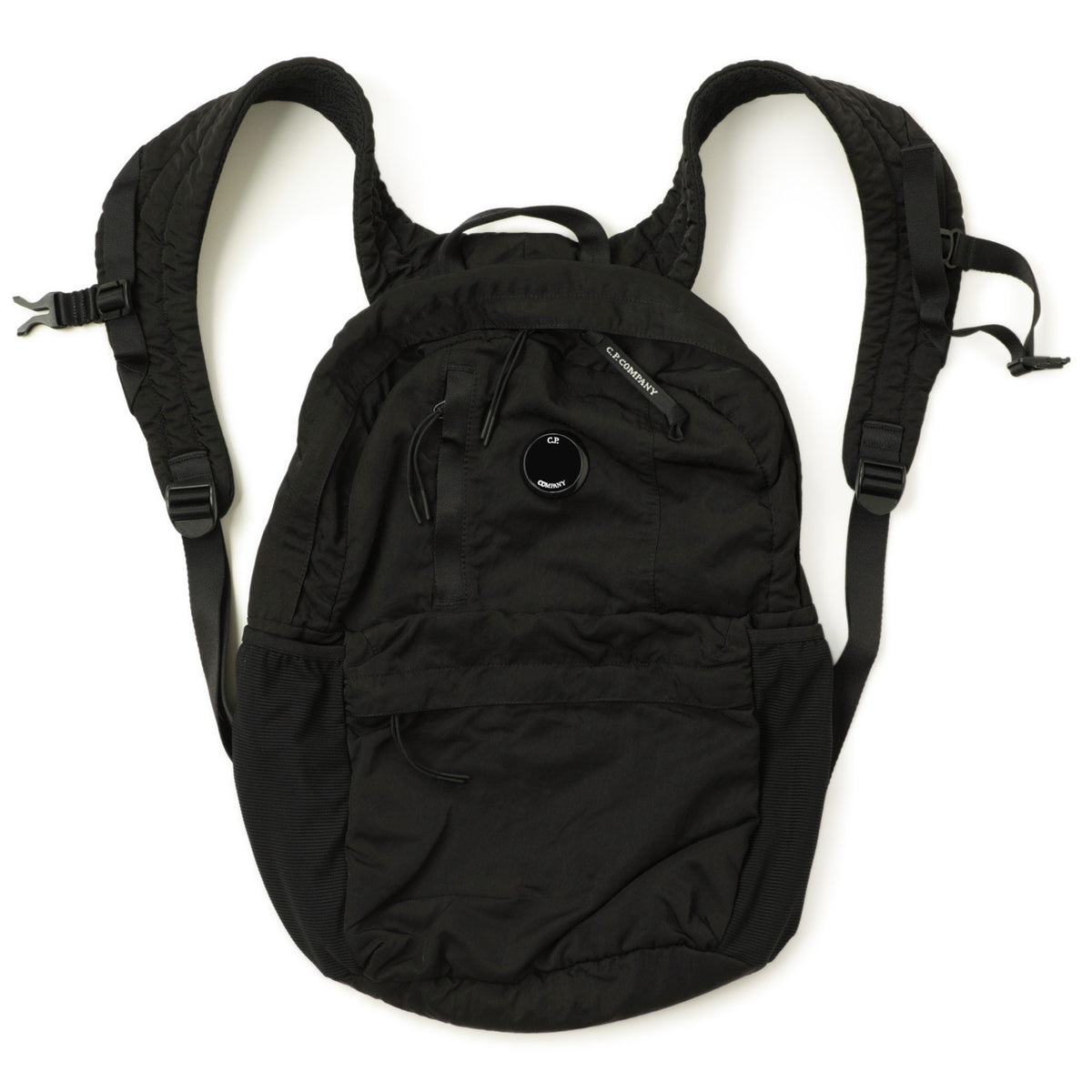 C.P.COMPANY シーピーカンパニー バッグ バックパック リュック ナイロン 製品染め ロゴレンズ 17CMAC303A BLACK ブラック