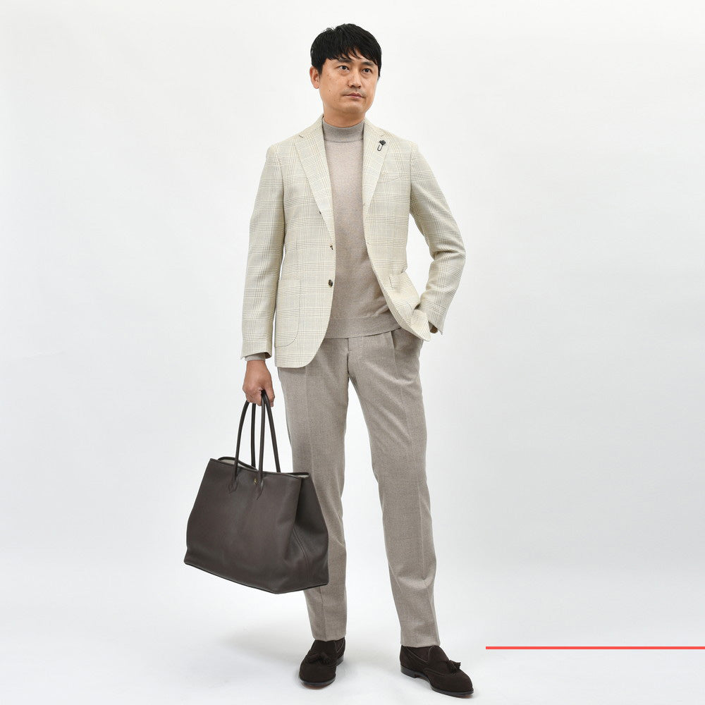 LARDINI（ラルディーニ） ADVANCEアドヴァンス ウールライトツィードグレンチェック3Bジャケット JA6000AQ/IVSF63501
