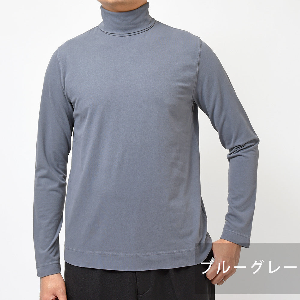 CIRCOLO 1901 チルコロ 1901 コットン ストレッチ カシミヤタッチジャージー ガーメントダイ タートルネック カットソー