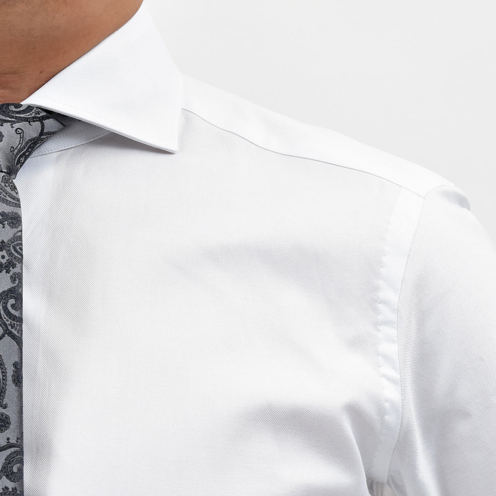 BARBA（バルバ） 406 コットンピンオックスワイドカラーシャツ 489-21455