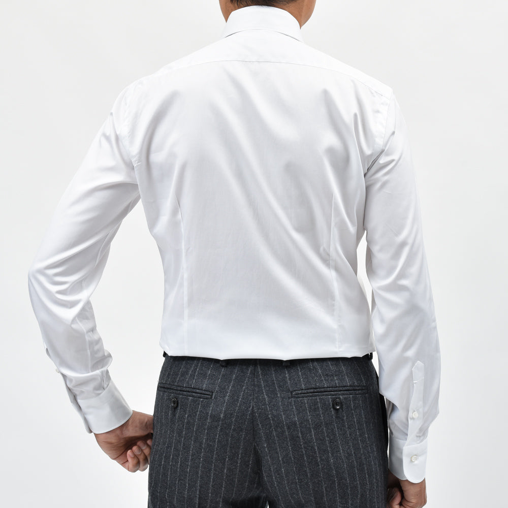 BARBA（バルバ） 406 コットンツイルワイドカラーシャツ 489-21457
