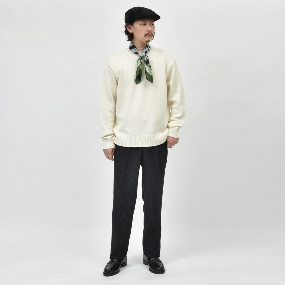 garoh（ガロウ） garoh knit01 ミドルゲージウールクルーネックニット