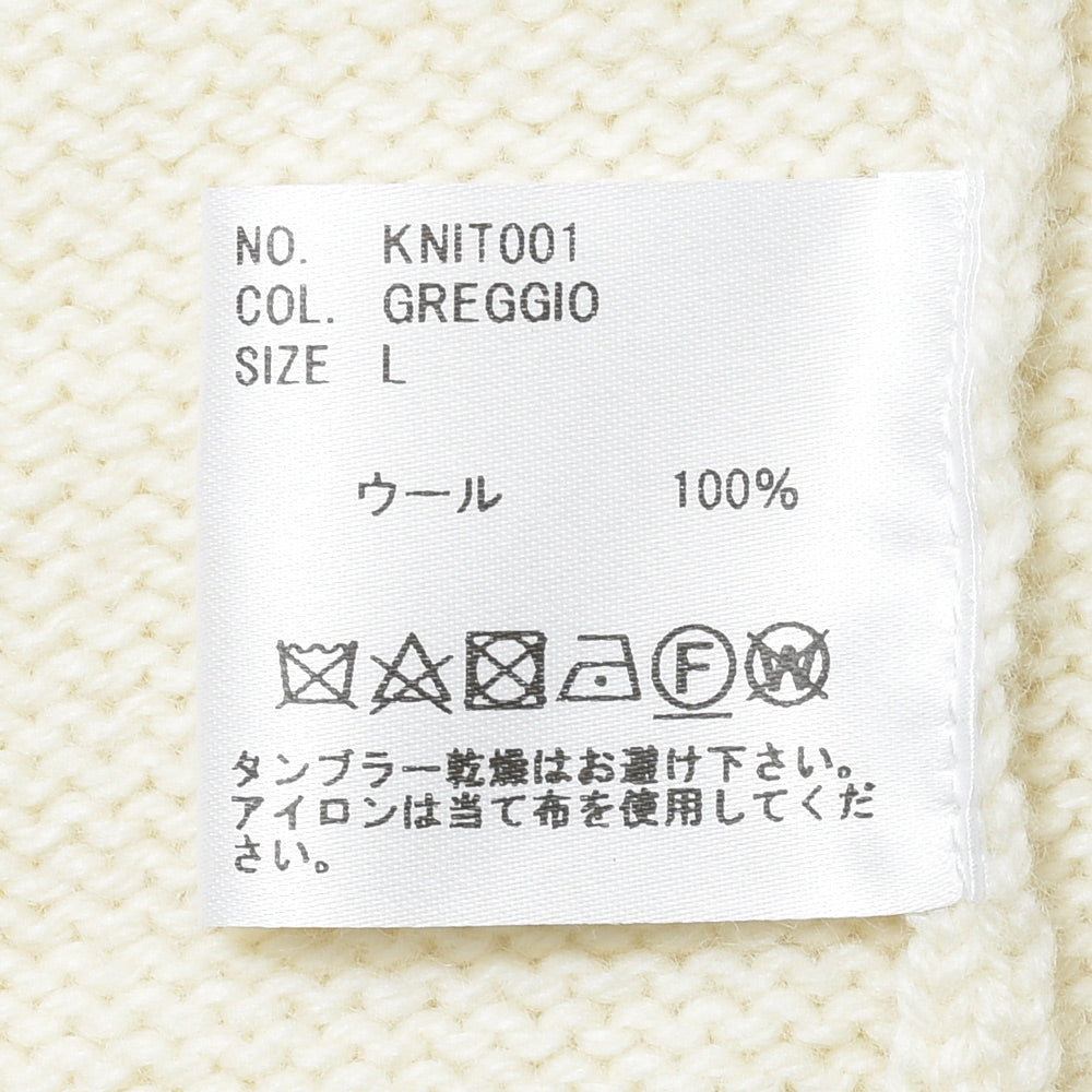 garoh（ガロウ） garoh knit01 ミドルゲージウールクルーネックニット