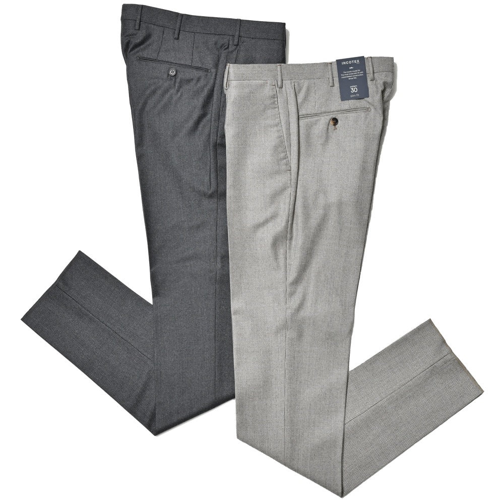 INCOTEX（インコテックス） SLIM FIT SUPER110'sウールハウンドトゥーステーパードパンツ 1T0035-16910/21572