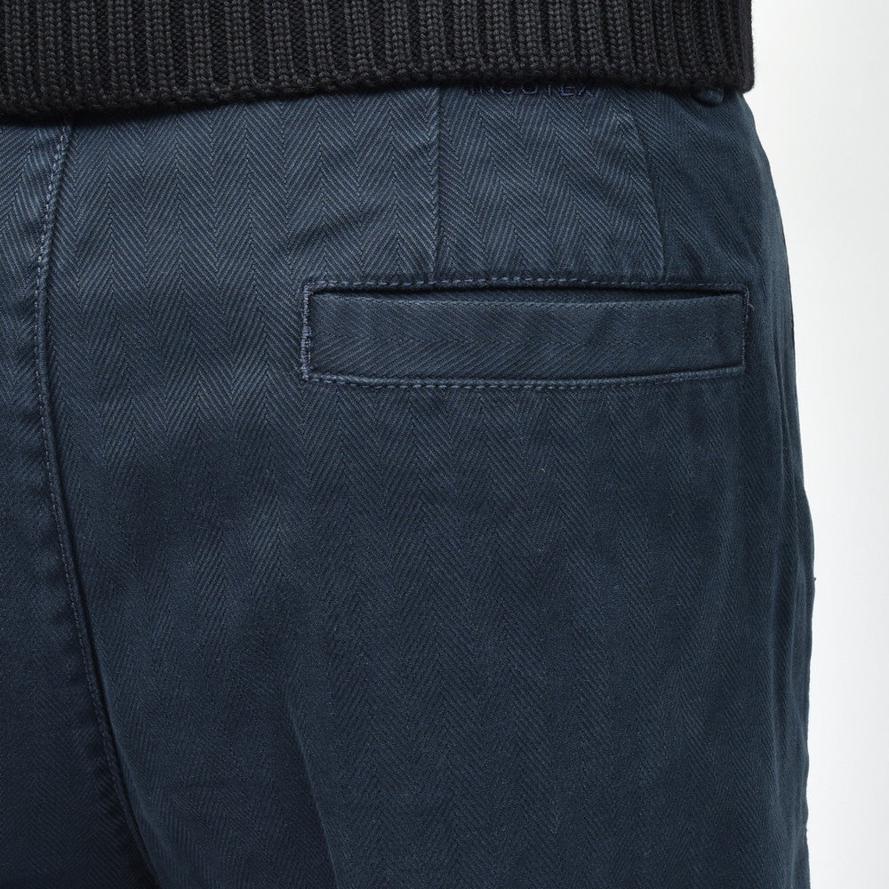 INCOTEX SLACKS（インコテックス スラックス） CARROTO FIT コットンヘリンボーンキャロットテーパードクロップドパンツ 10S198-20210/21503