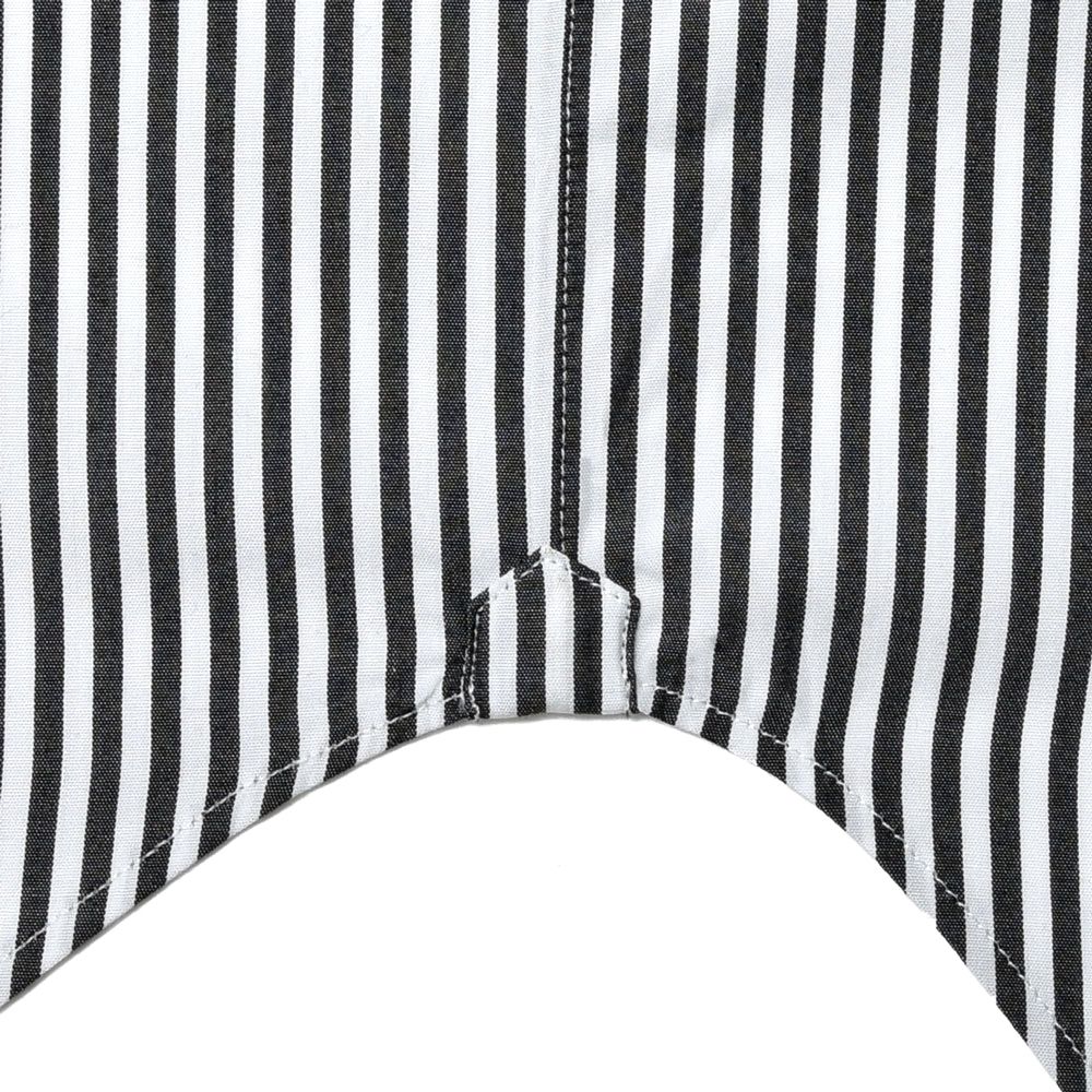 garoh（ガロウ） dress shirts01 コットンブロードストライプラウンドタブカラーシャツ