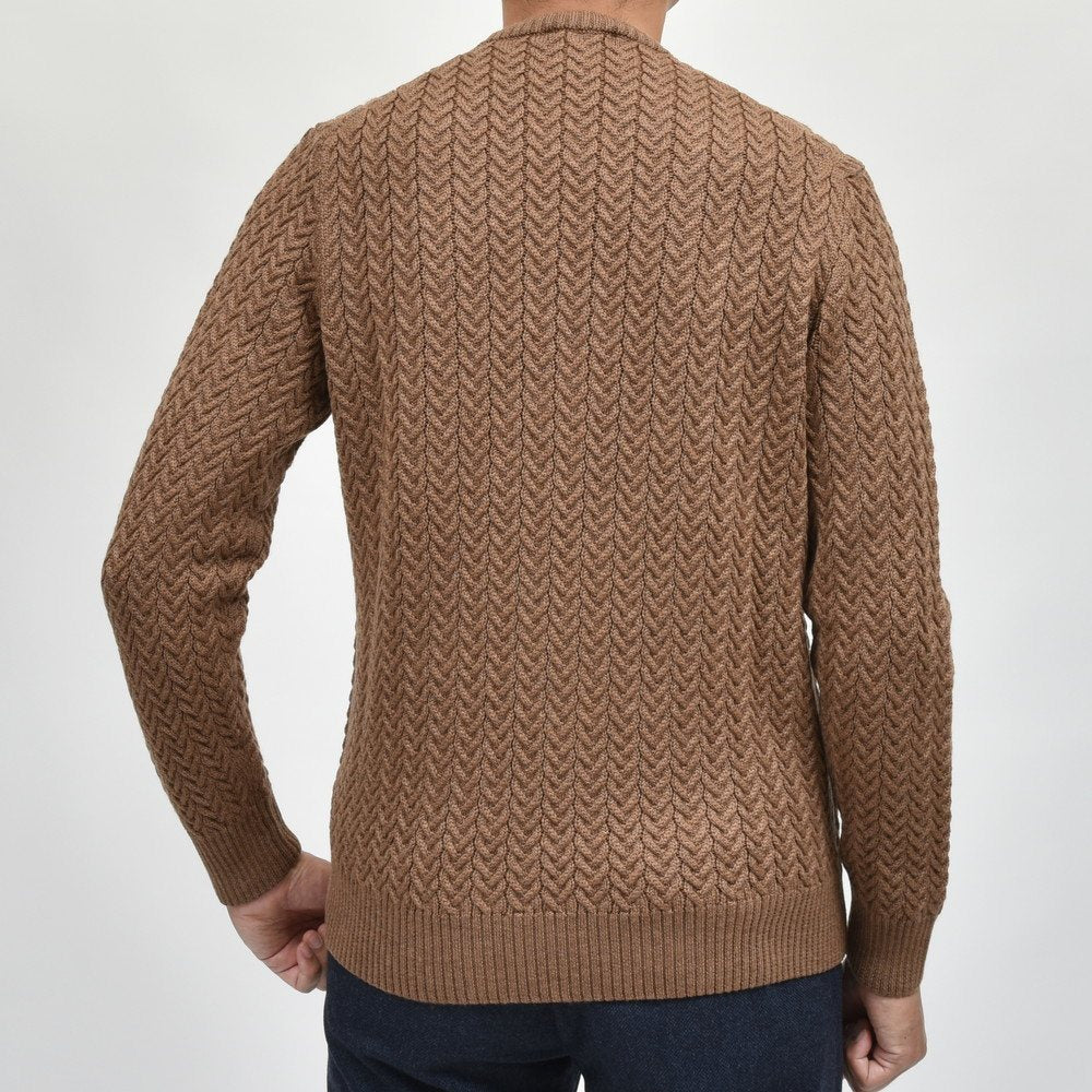 ZANONE（ザノーネ） ミドルゲージウールケーブルクルーネックニット GIRO/SLIM FIT/810104/ZN228/25407