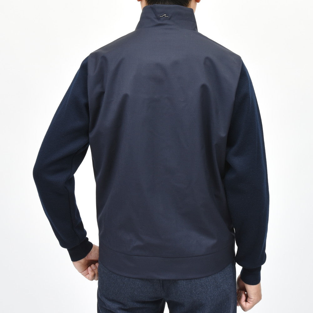 PAUL & SHARK（ポール アンド シャーク） Loro Piana Green Storm System ウォータープルーフウール×ミラノリブハイブリッドスタンドカラージップブルゾン