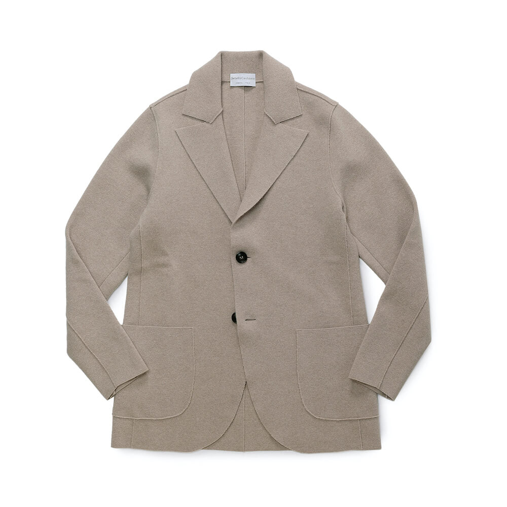 セッテフィーリカシミア / ウール&カシミア 2つボタン ニットジャケット/JACKET SB/MA