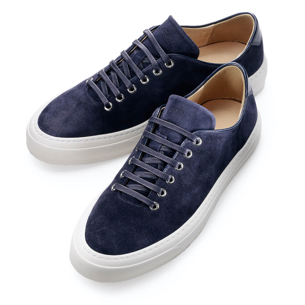 シーキューピー / スウェード レースアップ スニーカー/NEW GENOA/BLUE