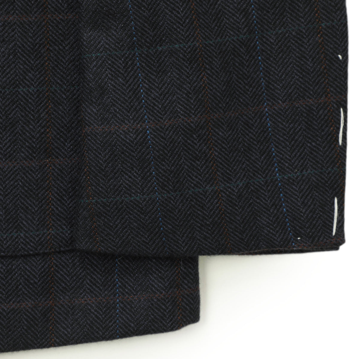フィンジャック / カシミヤ グアナコ チェック×ヘリンボーン 2Bジャケット/SGCS 23ITXF005 NAVY ネイビー