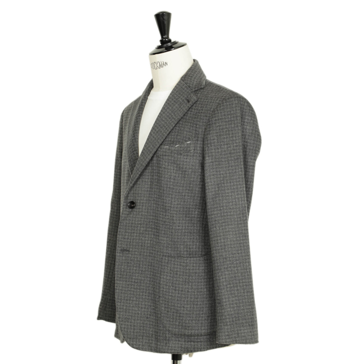 フィンジャック / カシミヤ チェック 2Bジャケット/SGCS 24PTXCRI025 GRAY CHARCOAL グレー