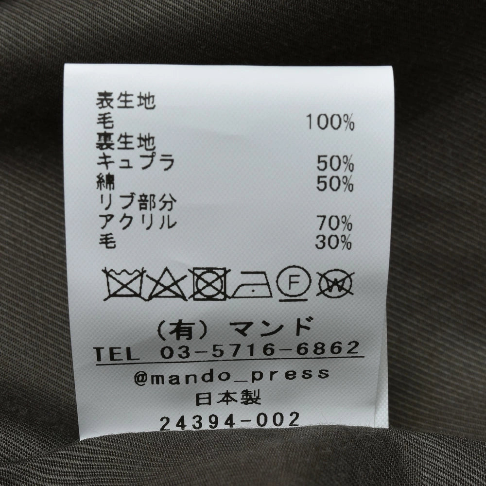 mando（マンド) ウールキャバリーツイルスタンドカラーブルゾン 24394-002